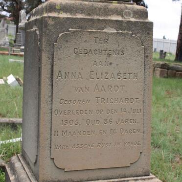 AARDT Anna Elizabeth, van nee TRICHARDT -1905