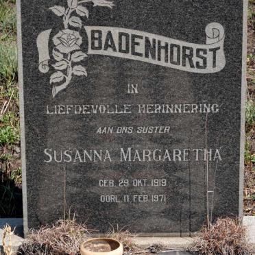 BADENHORST Susanna Margaretha 1919-1971