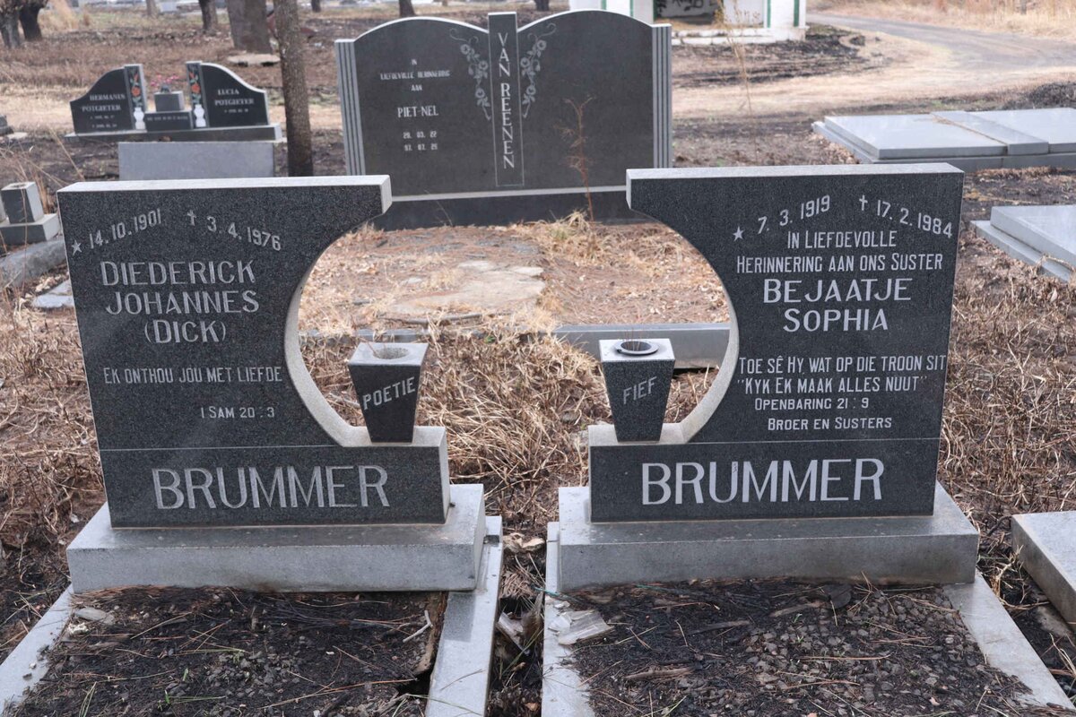 BRUMMER Diederick Johannes 1901-1976 :: BRUMMER Bejaatje Sophia 1919-1984