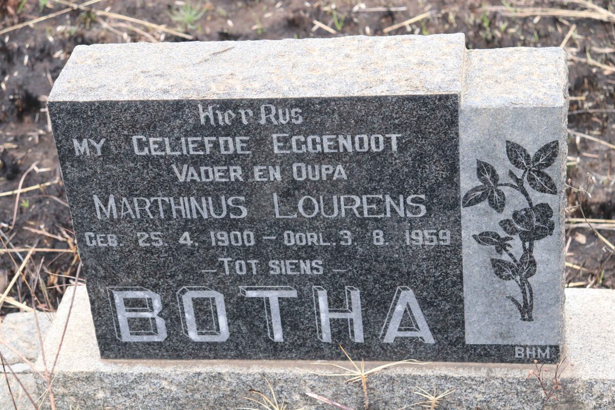 BOTHA Marthinus Lourens 1900-1959