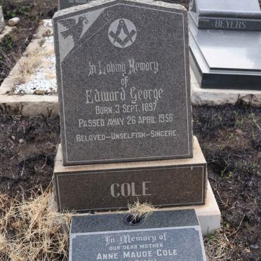 COLE Edward George 1897-1956 &amp; Anne Maude SHAW 1902-1988