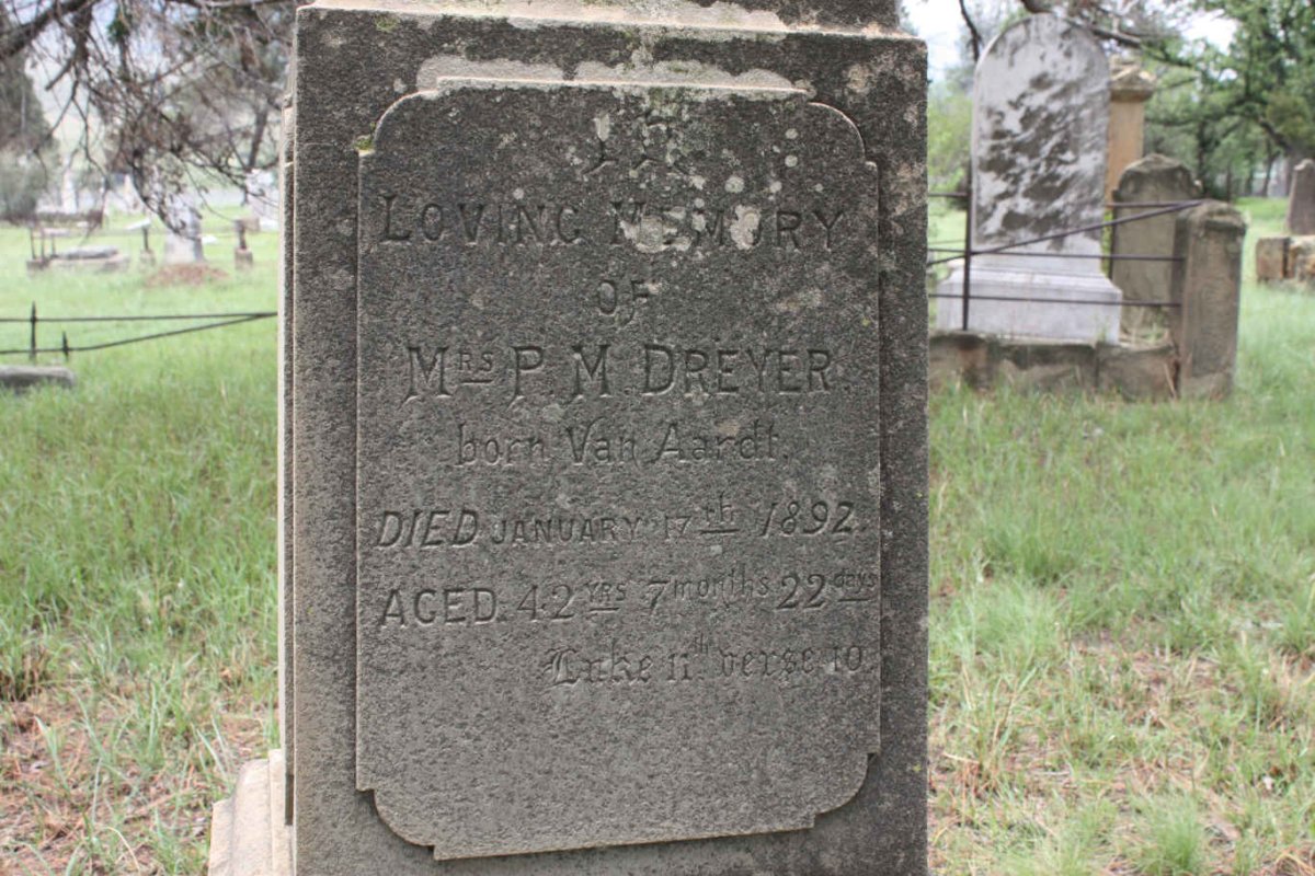 DREYER nee VAN AARDT -1892