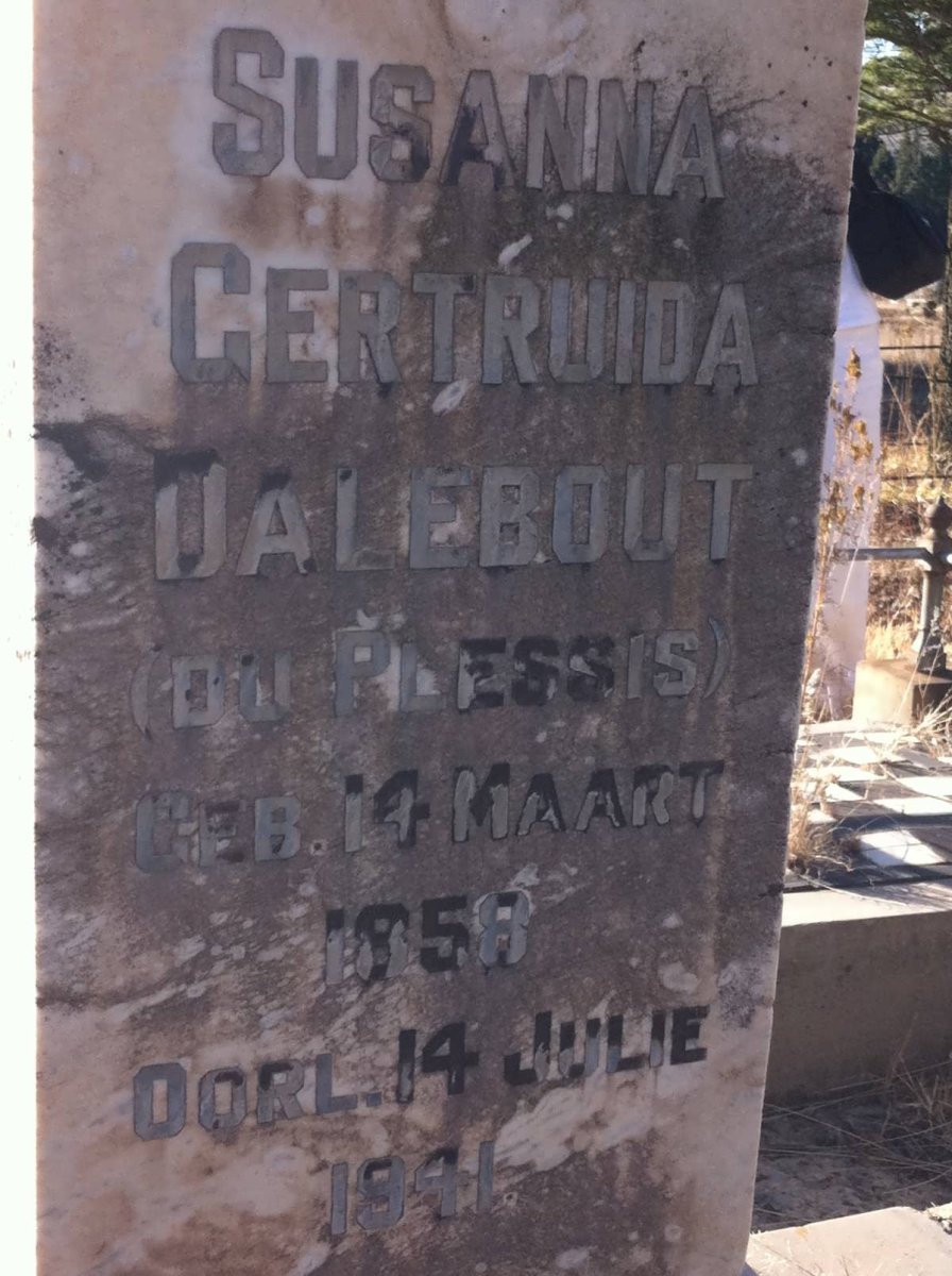 DALEBOUT Susanna Gertruida nee DU PLESSIS 1858-1941