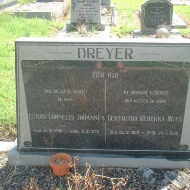DREYER Lukas Cornelis Johannes 1895-1978 &amp; Gertruida Rebekka Ruth 1899-1972 