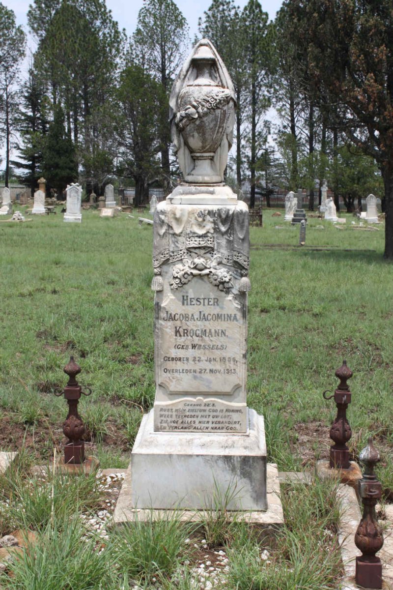KROGMANN Hester Jacoba Jacomina nee WESSELS 185?-1913