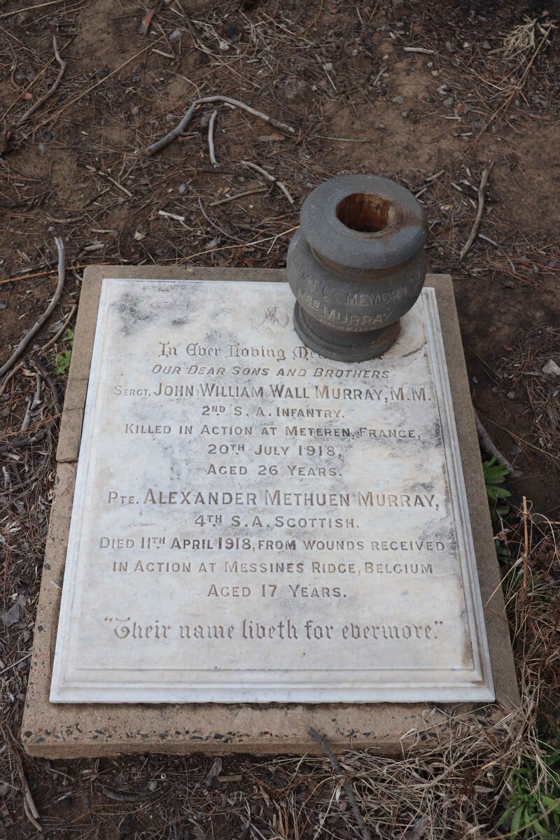MURRAY John William Wall -1918 :: MURRAY Alexander Methuen -1918