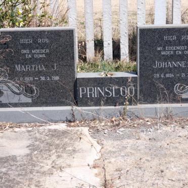 PRINSLOO Johannes T. 1894-1976 &amp; Martha J. 1908-2001