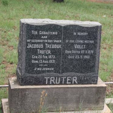TRUTER Jacobus Tredoux 1873-1931 &amp; Violet DREYER 1879-1960