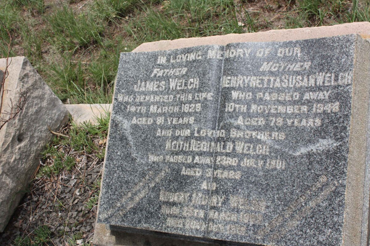 WELCH James -1929 &amp; Henryhetta Susan -1948