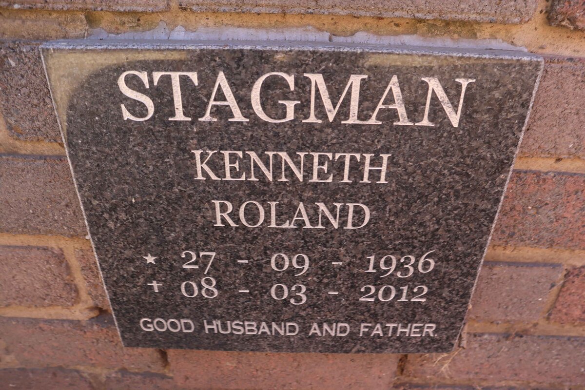STAGMAN Kenneth Roland 1936-2012