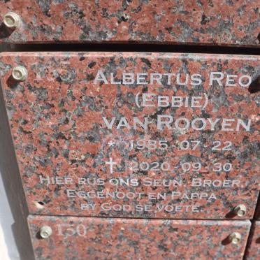 ROOYEN Albertus Reo, van 1935-2020