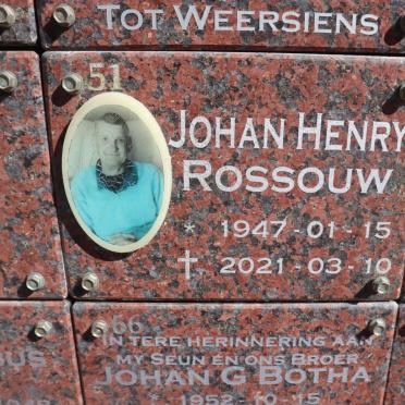 ROSSOUW Johan Henry 1947-2021