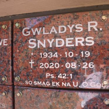 SNYDERS Gwladys R. 1934-2020