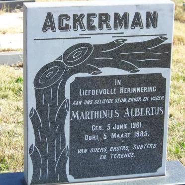 ACKERMAN Marthinus Albertus 1961-1985