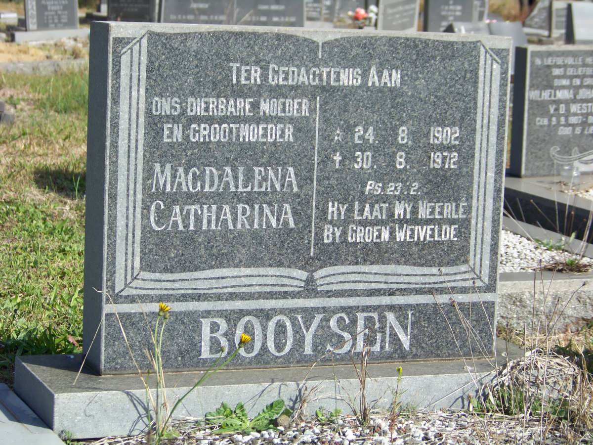 BOOYSEN Magdalena Catharina 1902-1972