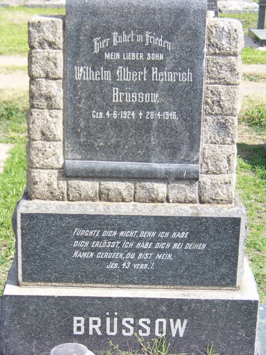 BRUSSOW Wilhelm Albert Heinrich 1924-1946