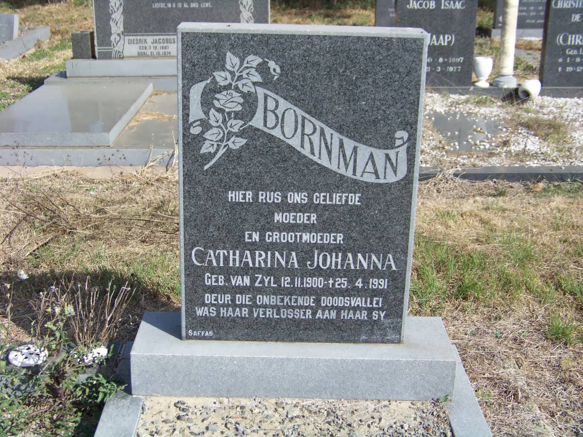 BORNMAN Catharina Johanna nee VAN ZYL 1900-1991
