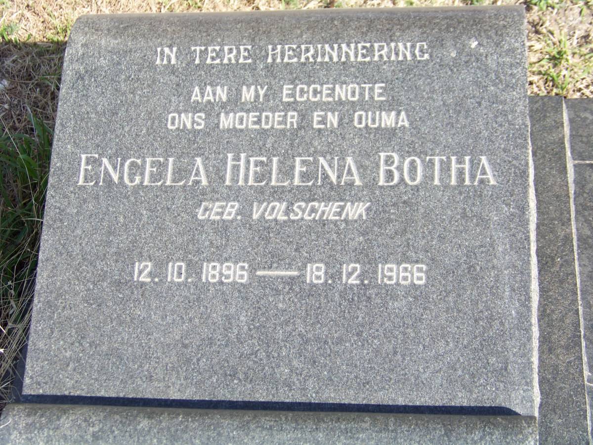 BOTHA Engela Helena nee VOLSCHENK 1896-1966