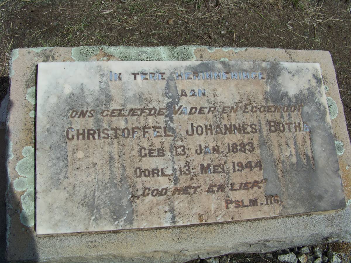 BOTHA Christoffel Johannes 1883-1944