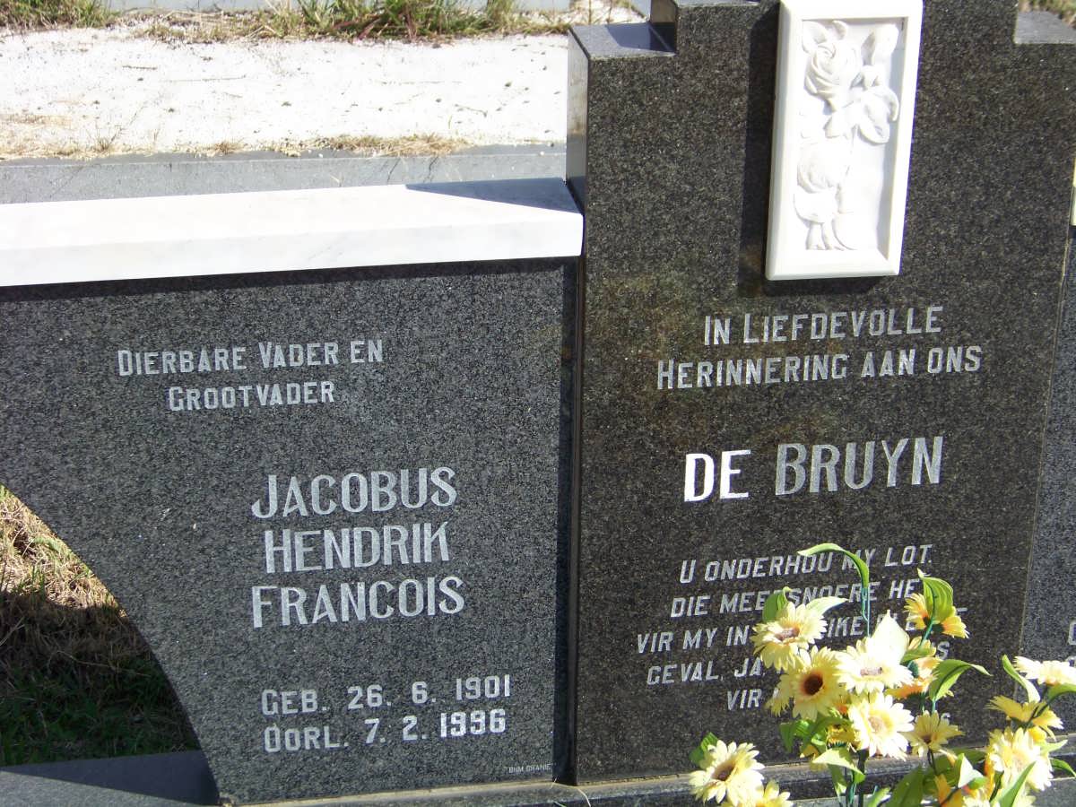 BRUYN Jacobus Hendrik Francois, de 1901-1996 &amp; Susarah Dorothea Johanna DU TOIT 1904-1976 _1