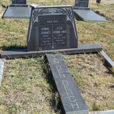 BERGH Henning Johannes, van den 1894-1986 &amp; Ellen Susanna Maria 1892-1982