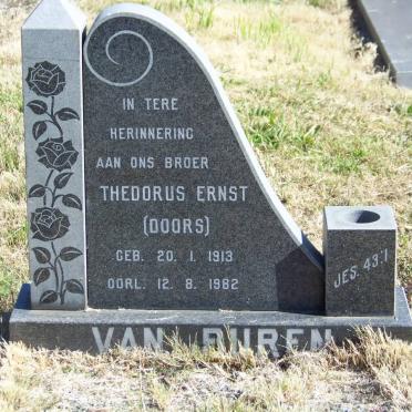 BUREN Thedorus Ernst, van 1913-1982