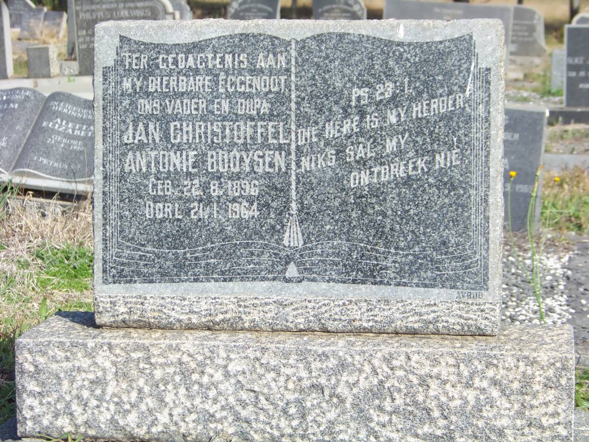BOOYSEN Jan Christoffel Antonie 1896-1964