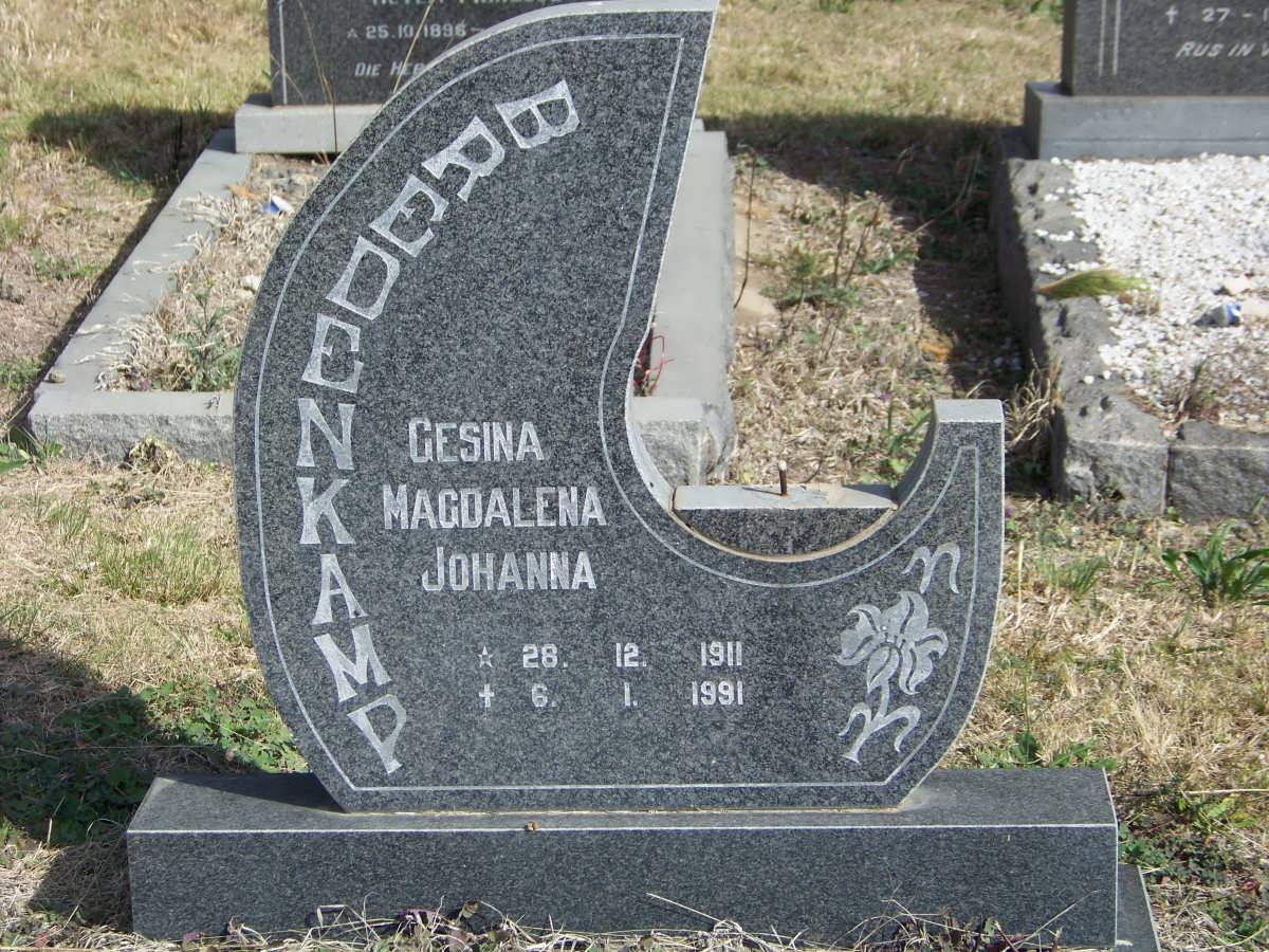 BREDENKAMP Gesina Magdalena Johanna 1911-1991