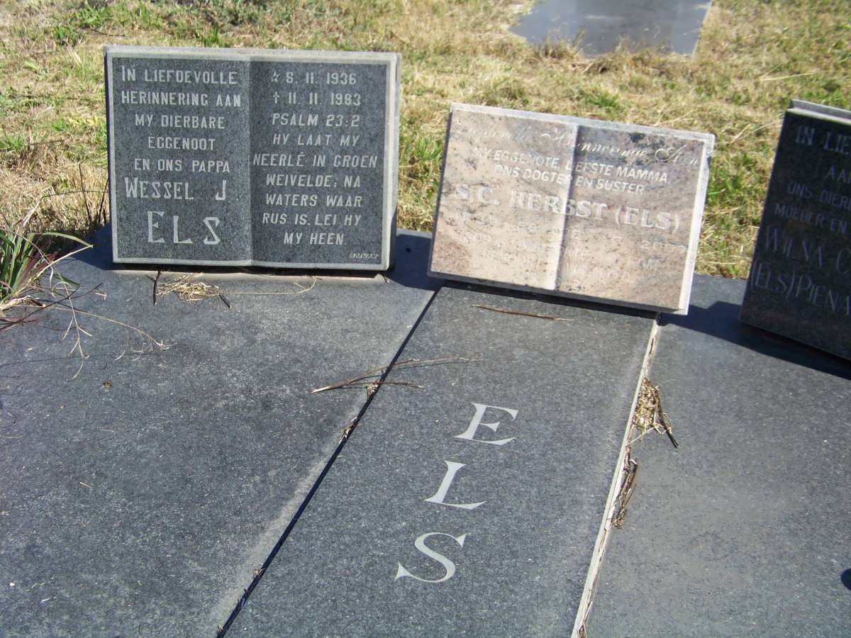ELS Wessel J. 1936-1983 &amp; Wilna C.J. PIENAAR 1942- :: HERBST S.C. nee ELS -2007 _1