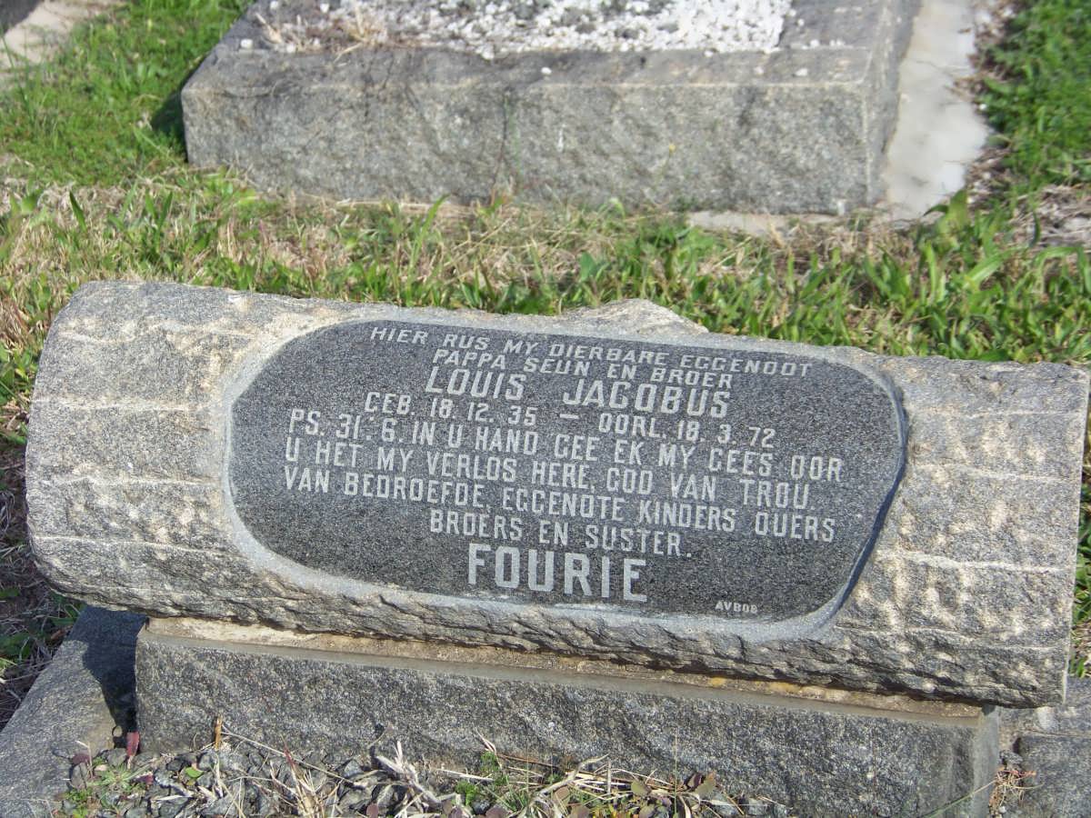 FOURIE Louis Jacobus 1935-1972