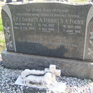 FOURIE A.P.J.1842-1929 &amp; S.A. 1872-1948 :: FOURIE S.A. 1900-1919