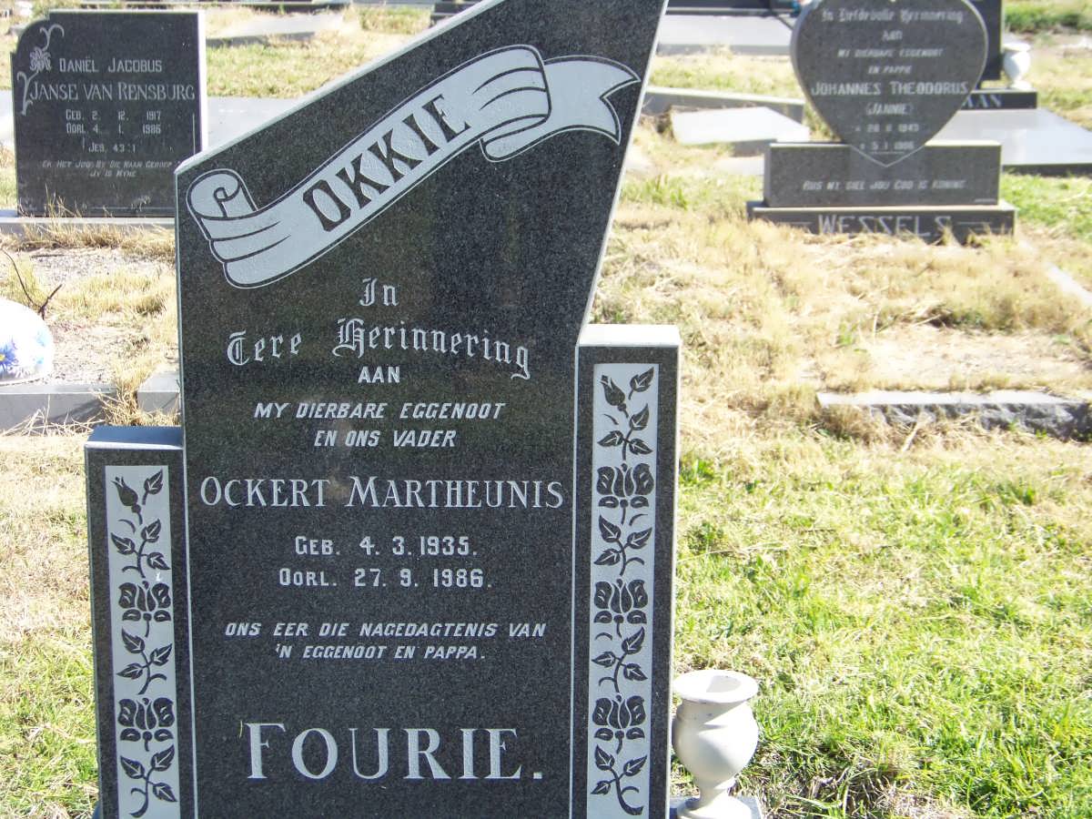 FOURIE Ockert Martheunis 1935-1986