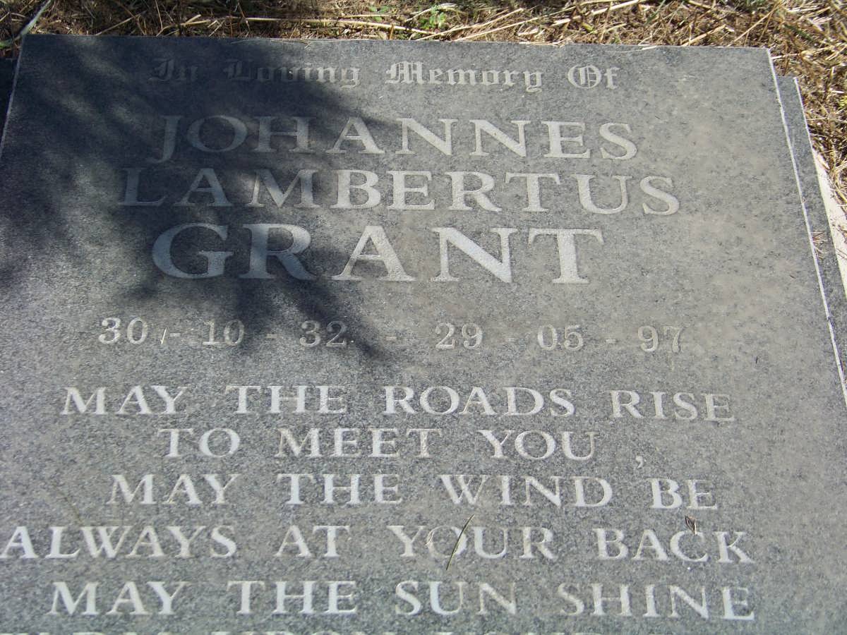 GRANT Johannes Lambertus 1932-1997