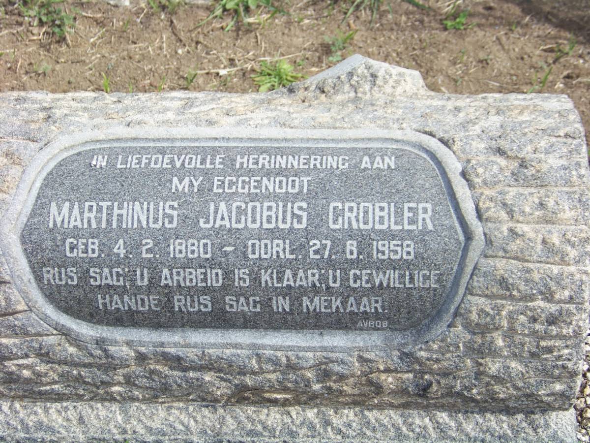 GROBLER Marthinus Jacobus 1880-1958