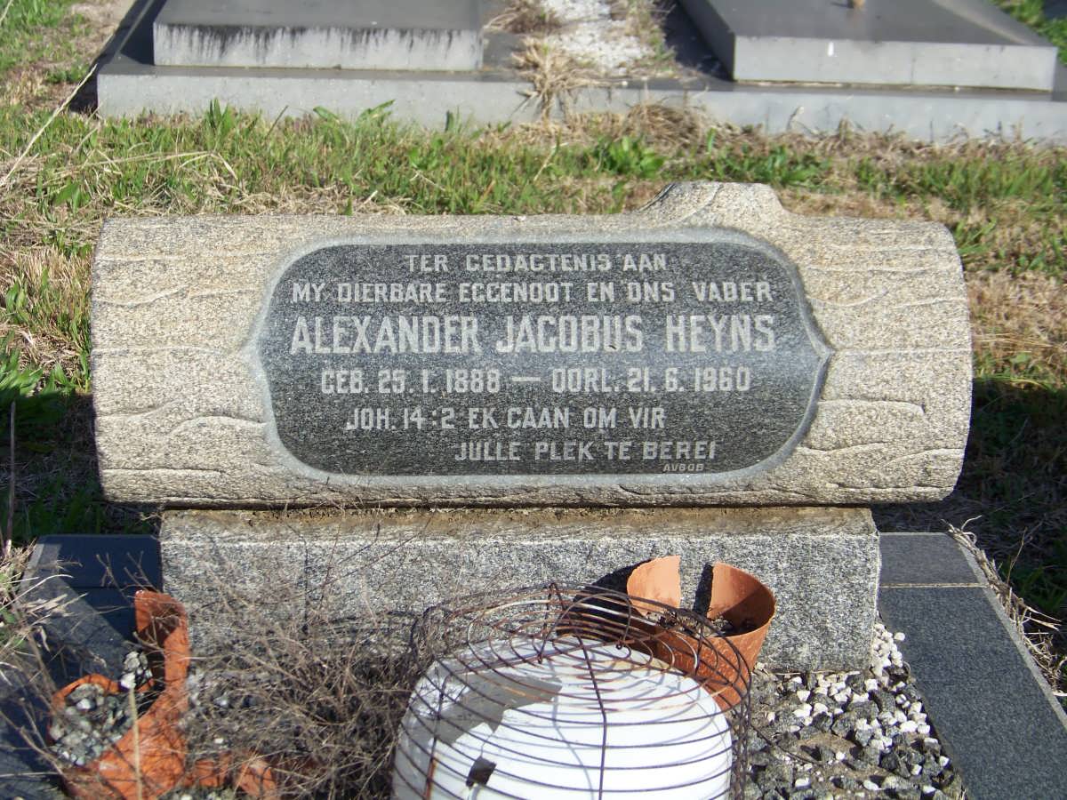 HEYNS Alexander Jacobus 1888-1960