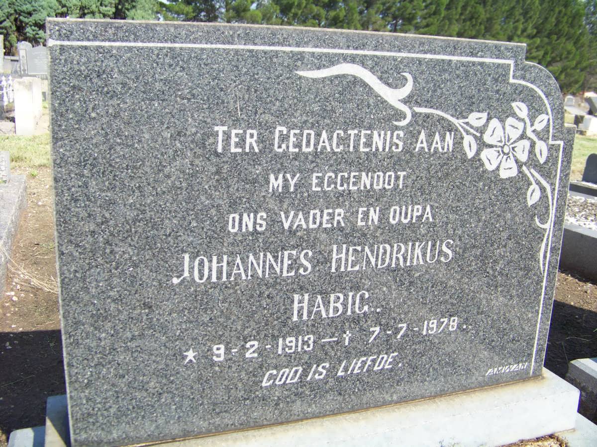 HABIG Johannes Hendrikus 1913-1978