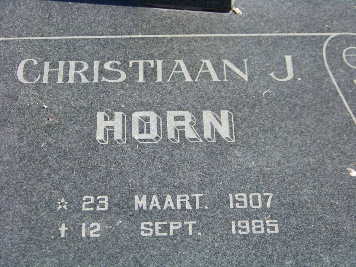 HORN Christiaan J. 1907-1985
