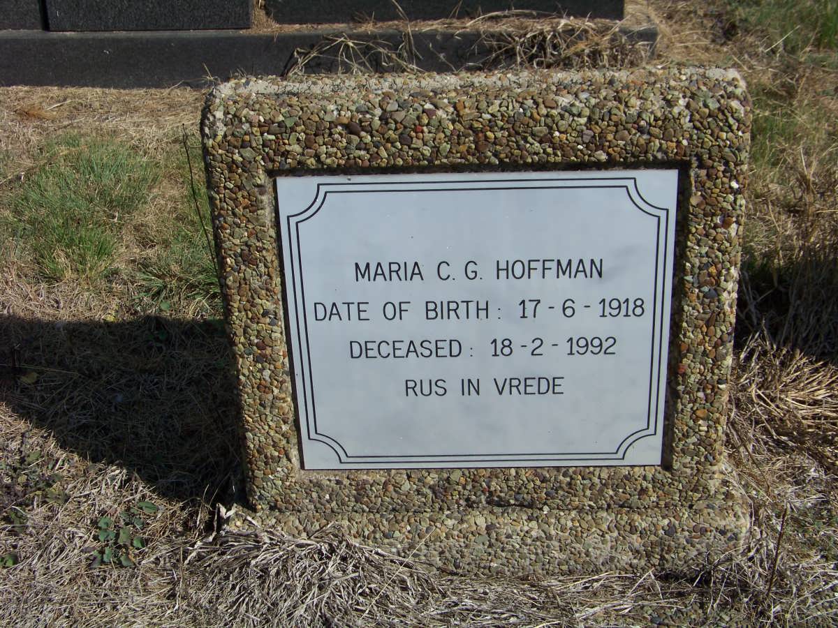 HOFFMAN Maria C.G. 1918-1992