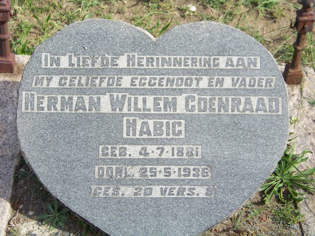 HABIG Herman Willem Coenraad 1881-1936