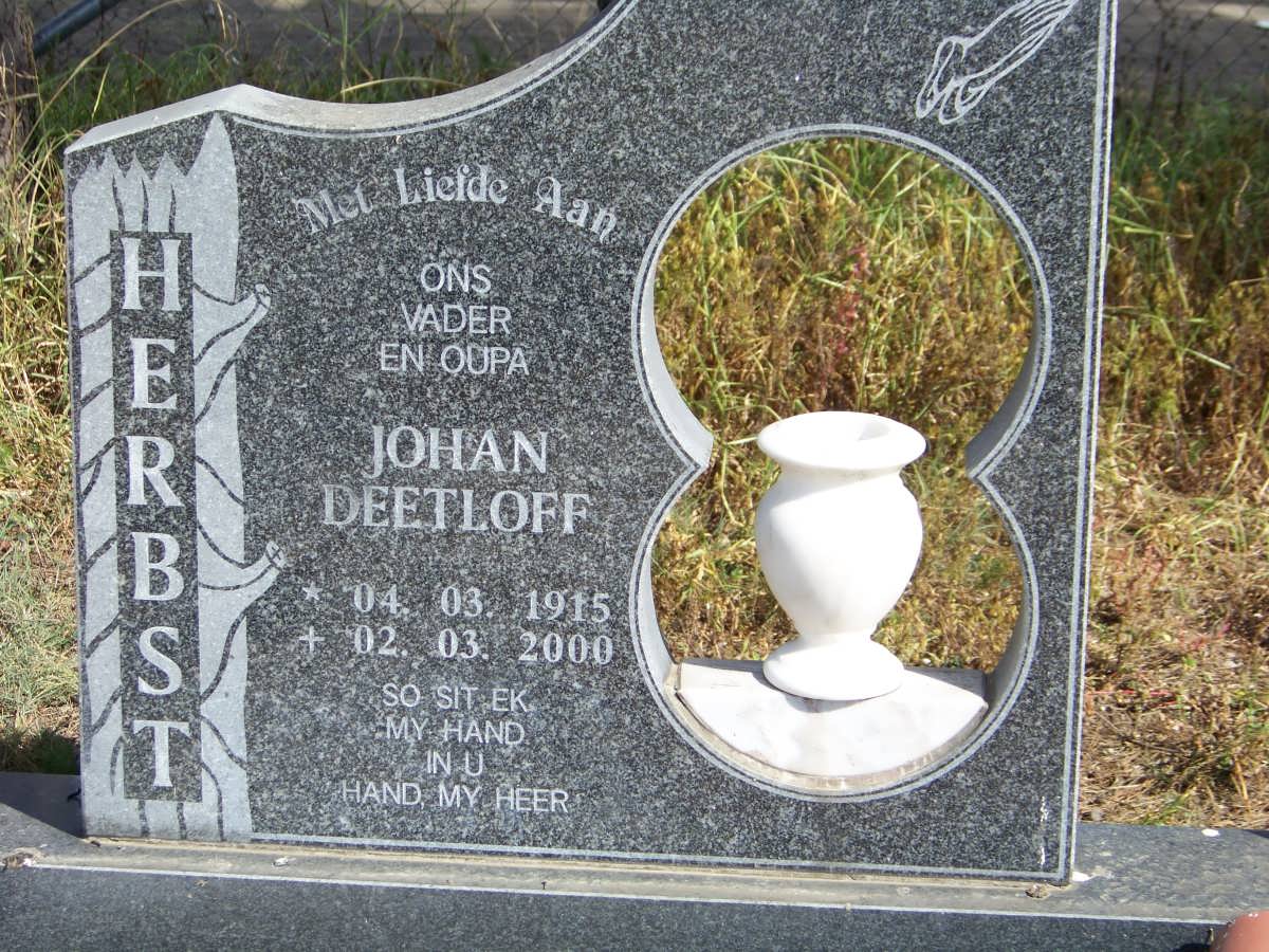 HERBST Johan Deetloff 1915-2000