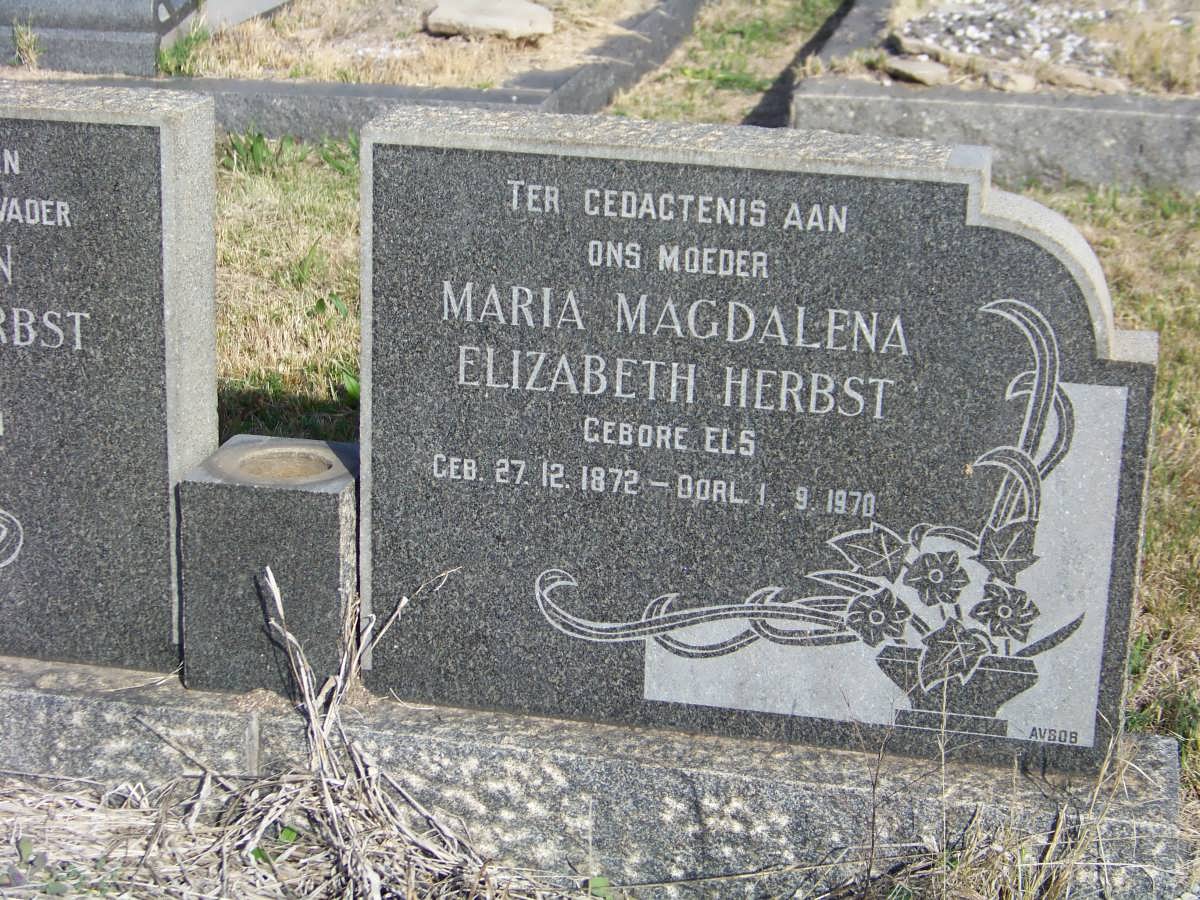 HERBST Maria Magdalena Elizabeth nee ELS 1872-1970