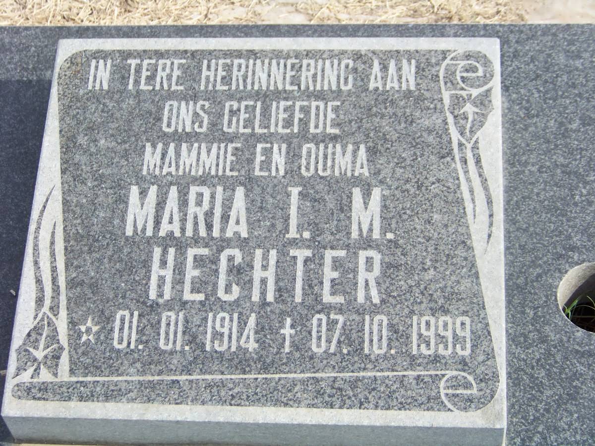 HECHTER Maria I.M. 1914-1999