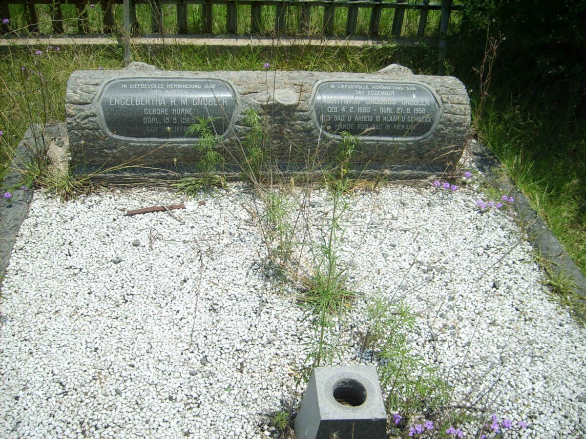 GROBLER Marthinus Jacobus 1880-1958 &amp; Engelbertha R.M. HORNE -1965