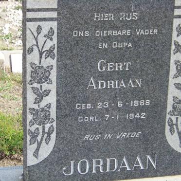 JORDAAN Gert Adriaan 1888-1942