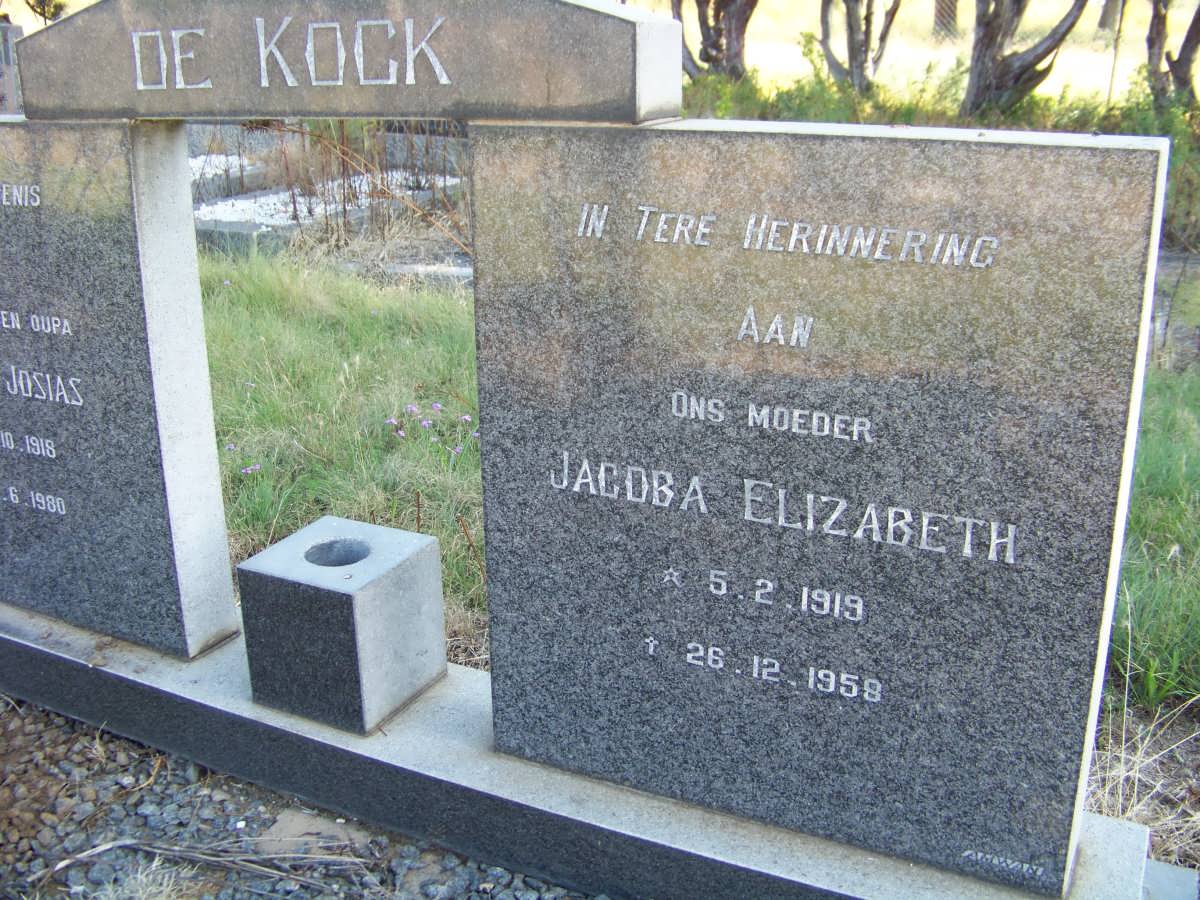 KOCK Jacoba Elizabeth, de 1919-1958