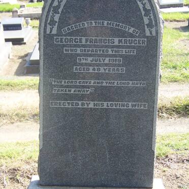 KRUGER George Francis -1919