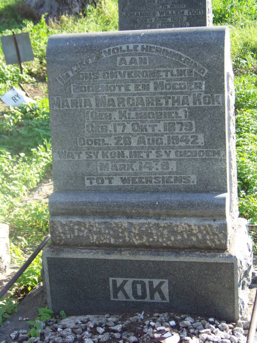 KOK Maria Margaretha nee KLINGBIEL 1879-1942