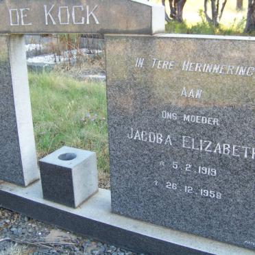 KOCK Jacoba Elizabeth, de 1919-1958