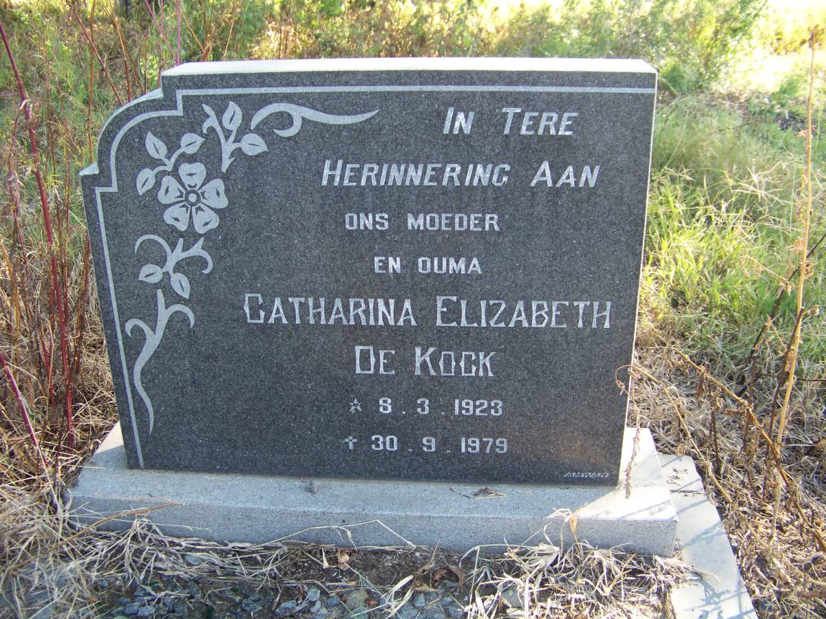 KOCK Catharina Elizabeth, de 1923-1979