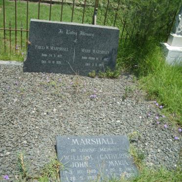 MARSHALL Fred W. 1872-1938 &amp; Mary KEOGH 1882-1967 :: MARSHALL William John 1909-1993 &amp; Catherina Maria 1913-2002